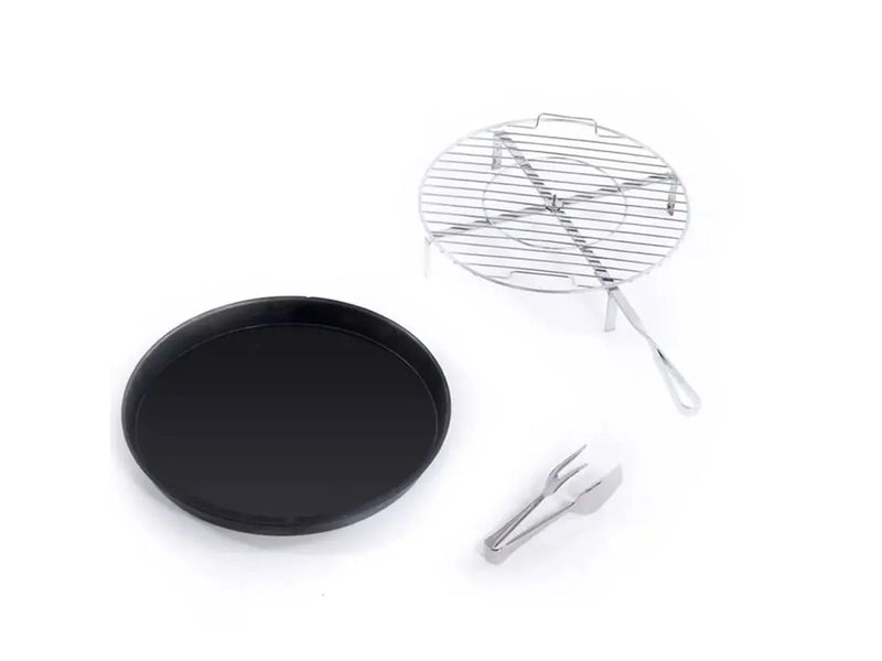 Load image into Gallery viewer, Alfa BBQ 500 grill accessory kit with rotary stainless steel grate and tongs for Alfa 1 Pizze and Nano pizza ovens
