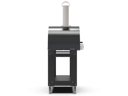 Alfa Classico 2 Pizze 38 inch gas pizza oven in grey with cart outdoor freestanding pizza oven