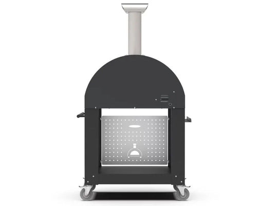 Alfa Classico 2 Pizze 38 inch gas pizza oven in grey with cart outdoor freestanding pizza oven