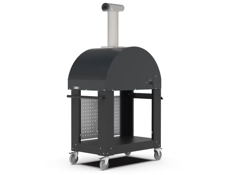 Load image into Gallery viewer, Alfa Classico 2 Pizze 38 inch gas pizza oven in grey with cart outdoor freestanding pizza oven
