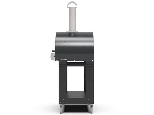 Alfa Classico 2 Pizze 38 inch gas pizza oven in grey with cart outdoor freestanding pizza oven