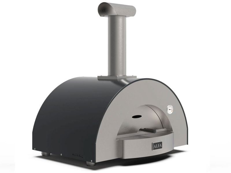 Load image into Gallery viewer, Alfa Classico 2 Pizze 38 inch wood fired pizza oven in grey for outdoor cooking
