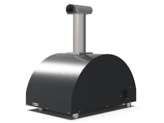 Alfa Classico 2 Pizze 38 inch wood fired pizza oven in grey for outdoor cooking