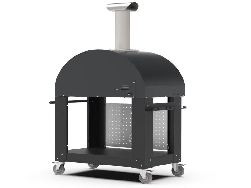 Load image into Gallery viewer, Alfa Classico 4 Pizze 43 inch gas pizza oven Ardesia grey with cart freestanding outdoor pizza oven
