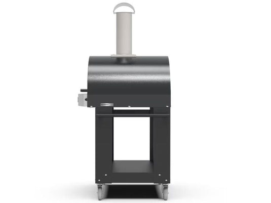 Alfa Classico 4 Pizze 43 inch gas pizza oven Ardesia grey with cart freestanding outdoor pizza oven