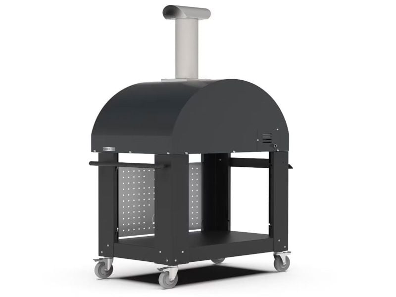 Load image into Gallery viewer, Alfa Classico 4 Pizze 43 inch gas pizza oven Ardesia grey with cart freestanding outdoor pizza oven
