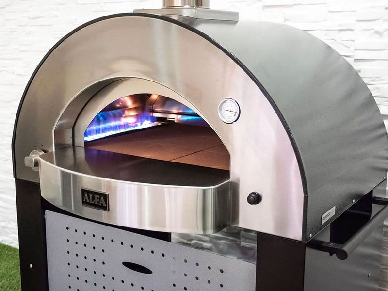 Load image into Gallery viewer, Alfa Classico 4 Pizze 43 inch gas pizza oven grey outdoor tabletop pizza oven
