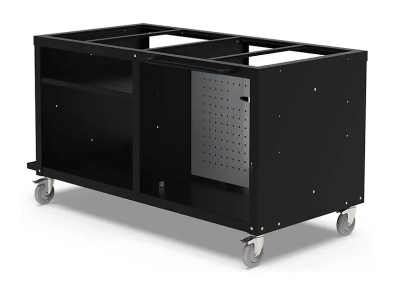 Load image into Gallery viewer, Alfa Cooking Station 160 frame modular outdoor pizza oven cart without countertop with storage and tool holders
