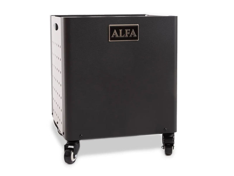 Load image into Gallery viewer, Alfa Dado Peel Holder stainless steel storage unit for pizza peels wood and accessories with wheels
