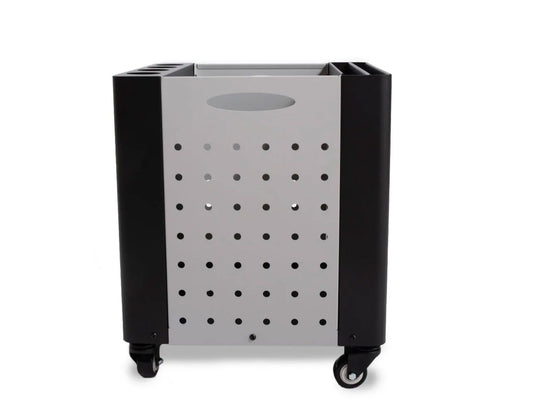 Alfa Dado Peel Holder stainless steel storage unit for pizza peels wood and accessories with wheels