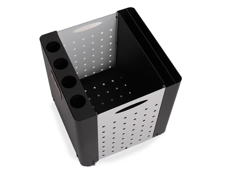 Load image into Gallery viewer, Alfa Dado Peel Holder stainless steel storage unit for pizza peels wood and accessories with wheels
