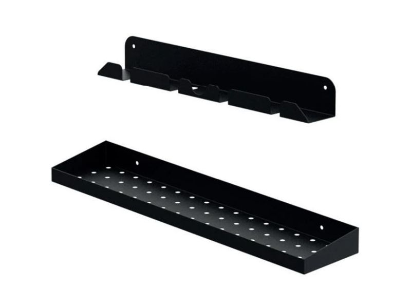 Load image into Gallery viewer, Alfa Forni cooking station rack peel holder with hooks and tray for pizza peels outdoor kitchen accessory
