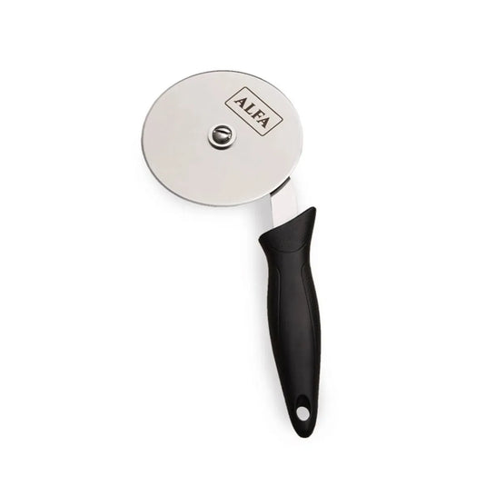 Alfa Forni Essential Pizzaiolo Kit with pizza accessories including laser thermometer, dough spatula, pizza cutter, apron, gloves, and dough box