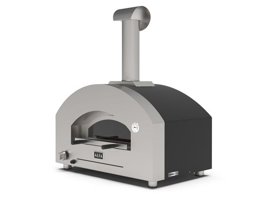 Alfa Futuro 2 Pizze 40 inch gas pizza oven wrinkle black outdoor tabletop pizza oven