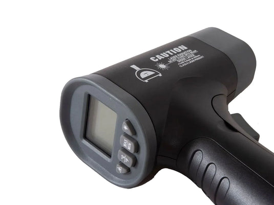 Alfa infrared laser thermometer for measuring pizza oven stone temperature with LCD display and laser pointer