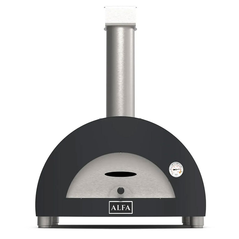 Load image into Gallery viewer, Alfa Moderno 1 gas pizza oven available in Ruby Red and Anthracite Gray for natural gas or liquid propane outdoor cooking
