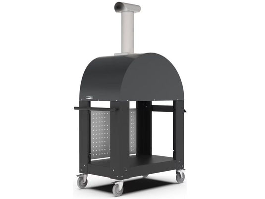 Alfa Moderno 2 Pizze 38 inch wood fired pizza oven with base in anthracite grey