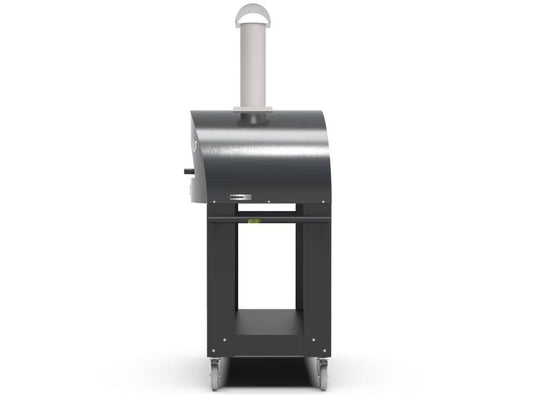 Alfa Moderno 2 Pizze 38 inch wood fired pizza oven with base in anthracite grey