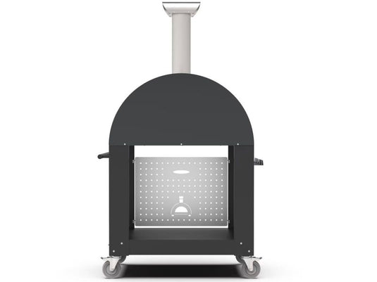 Alfa Moderno 2 Pizze 38 inch wood fired pizza oven with base in anthracite grey