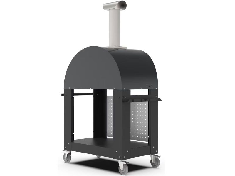 Load image into Gallery viewer, Alfa Moderno 2 Pizze 38 inch wood fired pizza oven with base in anthracite grey
