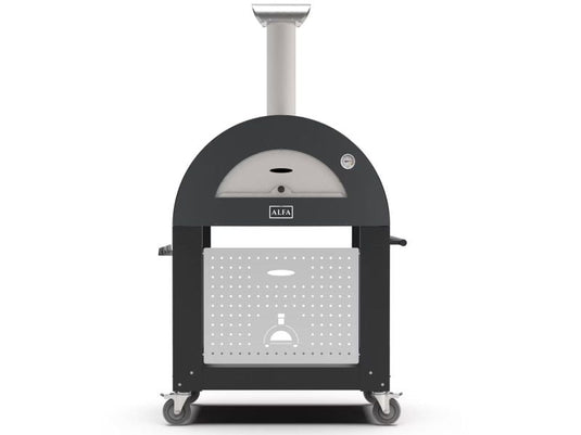 Alfa Moderno 2 Pizze 38 inch wood fired pizza oven with base in anthracite grey