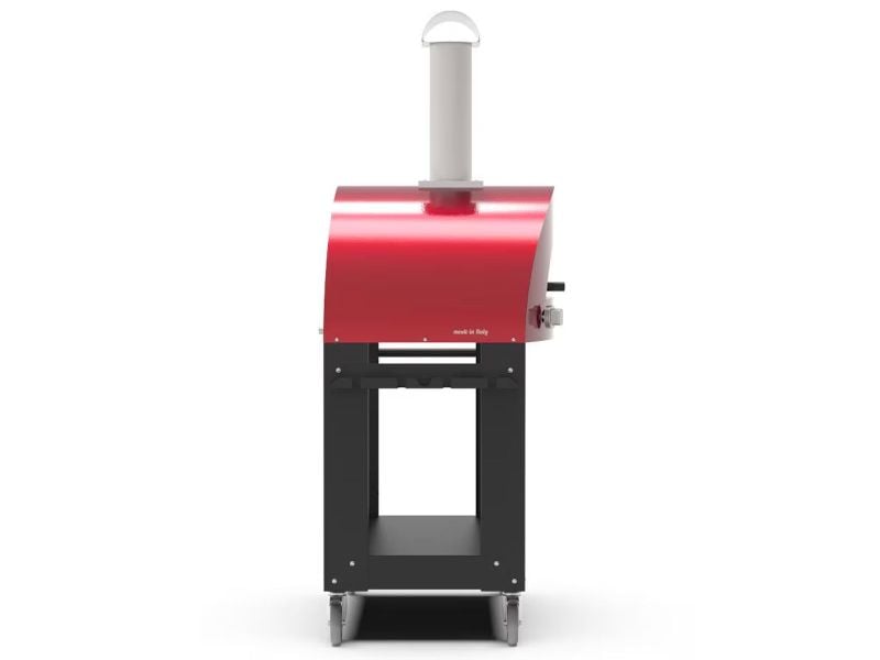 Load image into Gallery viewer, Alfa Moderno 2 Pizze 38 inch wood fired pizza oven with base in antique red

