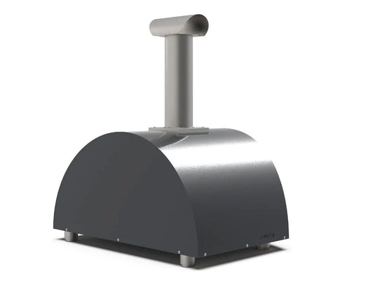 Alfa Moderno 2 Pizze 38 inch wood fired pizza oven in anthracite grey for outdoor kitchens