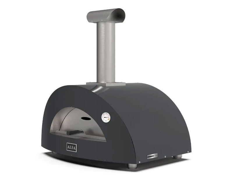 Load image into Gallery viewer, Alfa Moderno 2 Pizze 38 inch wood fired pizza oven in anthracite grey for outdoor kitchens
