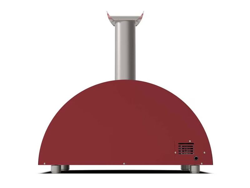Load image into Gallery viewer, Alfa Moderno 3 Pizze 43-inch wood fired pizza oven in ruby red outdoor oven-4
