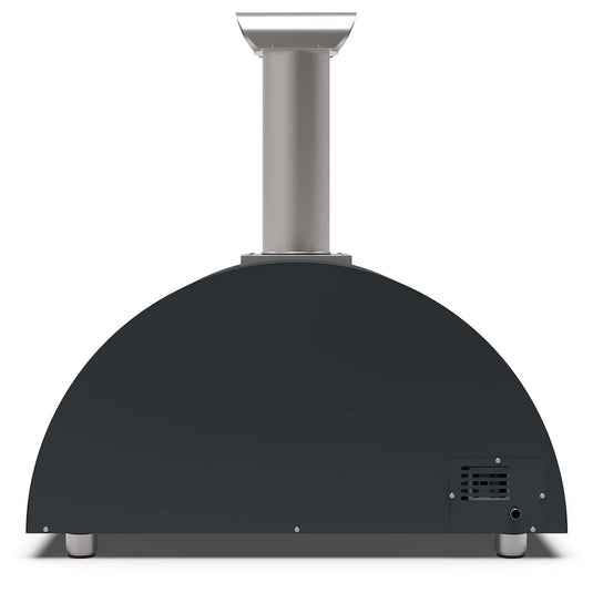 Alfa Moderno 3 Pizze gas pizza oven in anthracite grey countertop outdoor pizza oven
