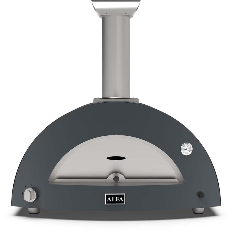 Load image into Gallery viewer, Alfa Moderno 3 Pizze gas pizza oven in anthracite grey countertop outdoor pizza oven
