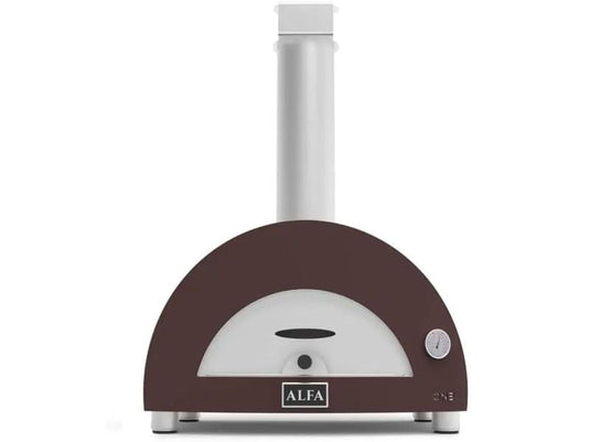 Alfa Nano 1 Pizze 23 inch countertop wood fired pizza oven in copper compact outdoor pizza oven