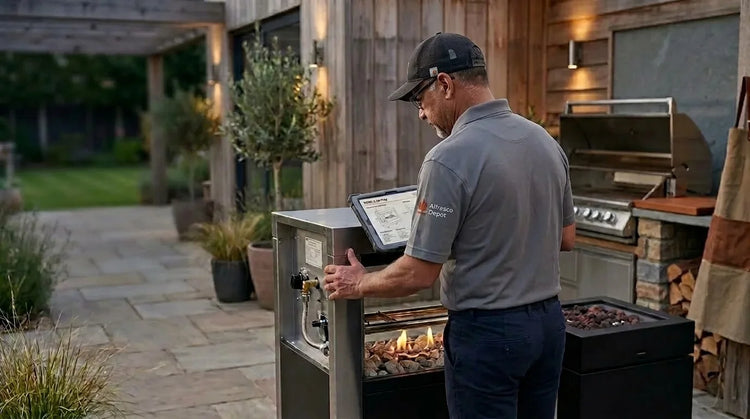 Alfresco Depot product expert providing fireplace and outdoor living guidance