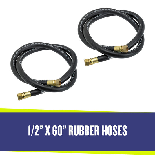 American Fire Products 1/2 inch x 60 inch rubber hoses for natural gas fire pit and fireplace installation systems