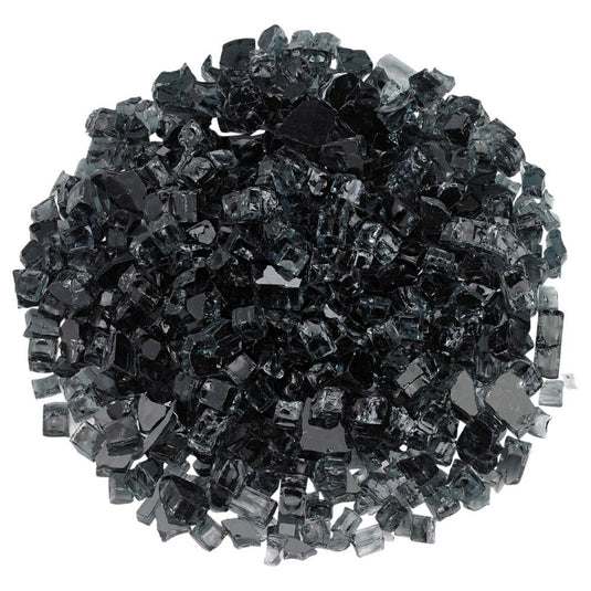 American Fire Products 1/2 inch Black Fire Glass for fireplaces and fire pits
