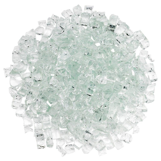 American Fire Products 1/2 inch Clear Fire Glass for fireplaces and fire pits