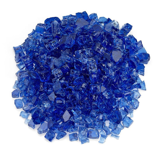 American Fire Products 1/2 inch Cobalt Fire Glass for fireplaces and fire pits