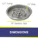Load image into Gallery viewer, Dimensions of American Fire Products 19 Inch Round Stainless Steel Drop-In Burner Pan with 12 Inch Stainless Steel Ring Burner
