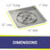 Load image into Gallery viewer, American Fire Products 24 inch stainless steel square drop-in fire pit pan with 18 inch ring burner dimensions
