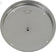 Load image into Gallery viewer, Bottom view of the American Fire Products 25 inch stainless steel round drop-in fire pit pan showing built-in 1/2 inch bottom gas inlet
