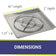 Load image into Gallery viewer, Dimensions of American Fire Products 30 inch square drop-in pan with 24 inch ring burner showing size
