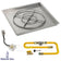 Load image into Gallery viewer, American Fire Products 30 inch square drop-in pan with 24 inch ring burner and high-capacity AWEIS natural gas ignition system for outdoor fire pits
