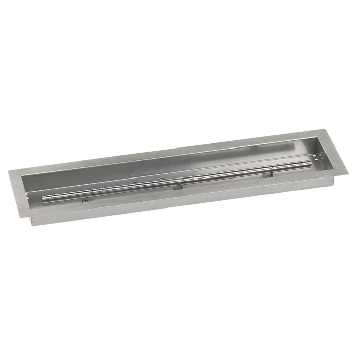 Load image into Gallery viewer, American Fire Products 30 x 6 inch linear channel drop-in pan for propane fire pits with built-in T-burner
