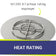 Load image into Gallery viewer, American Fire Products 36 inch round stainless steel flat pan with 18 inch fire ring highlighting the 147,000 BTU maximum heat rating for powerful and even flame performance.
