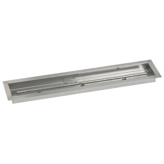American Fire Products 36 x 6 inch linear channel drop-in pan for propane fire pits with built-in T-burner