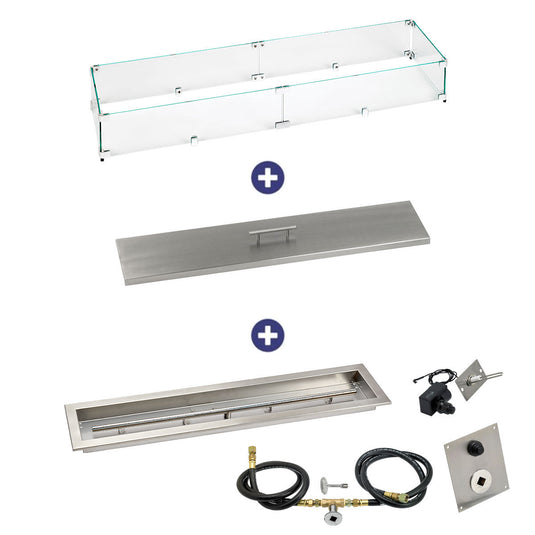 American Fire Products 36" x 6" Linear Channel Drop-In Pan with Spark Ignition Kit - Natural Gas Bundle