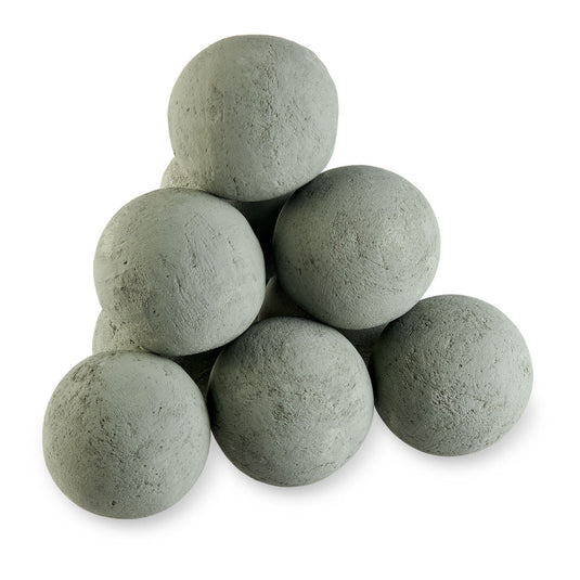American Fire Products 4-inch Cape Gray Lite Stone Fire Balls set of 6 in modern fire pit design