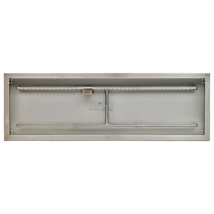 Load image into Gallery viewer, American Fire Products 48 x 14 Inch Stainless Steel Rectangular Drop-In Fire Pit Pan for Custom Outdoor Gas Fire Pit Installations
