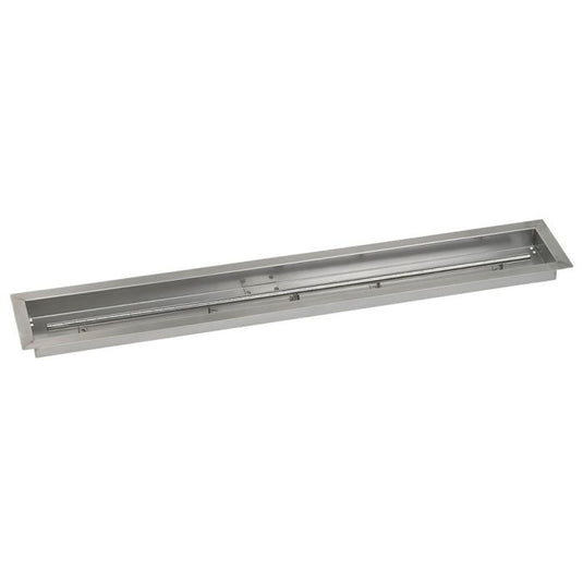 American Fire Products 48 x 6 inch linear channel drop-in pan for propane fire pits with built-in T-burner