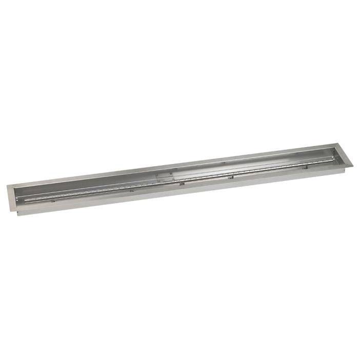 Load image into Gallery viewer, American Fire Products 60 x 6 inch linear channel drop-in pan for propane fire pits with built-in T-burner

